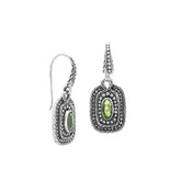 AE-6321-GAM Sterling Silver Earring With Green Amethyst Q. Jewelry Bali Designs Inc